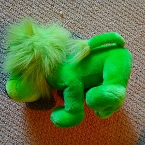 Green stuffed lion